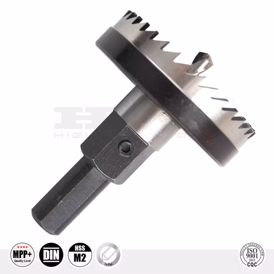 Supreme Quality HSS M2 Hole Saw with Arbor Hex Shank for Metal Steel Alloyed Unalloyed Non